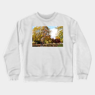 Autumn Trees Bourton on the Water Cotswolds Crewneck Sweatshirt